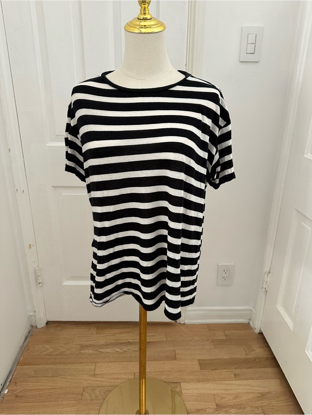 R13Classic Black & White Striped Women's Tee